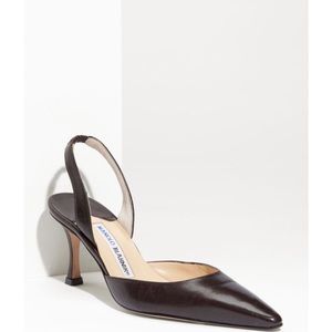 MANOLO BLAHNIK CAROLYNE 7” SLINGBACK PUMPS